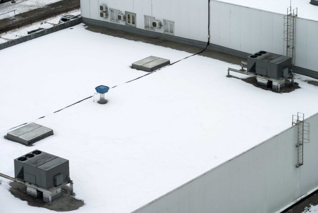 commercial roof winter damage