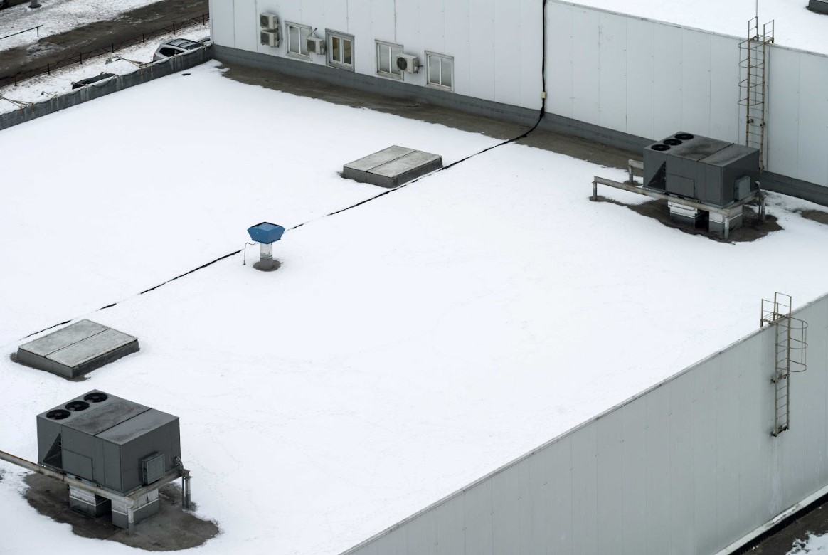 commercial roof winter damage
